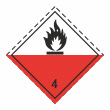 Знак перевозки опасных грузов «Класс 4.2. Вещества, способные к самовозгоранию» (С/О металл, 250х250 мм)